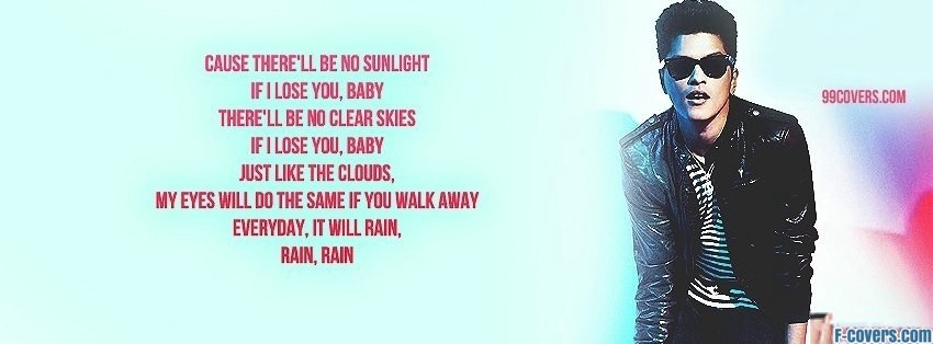 Bruno mars lyrics rain Songtext von