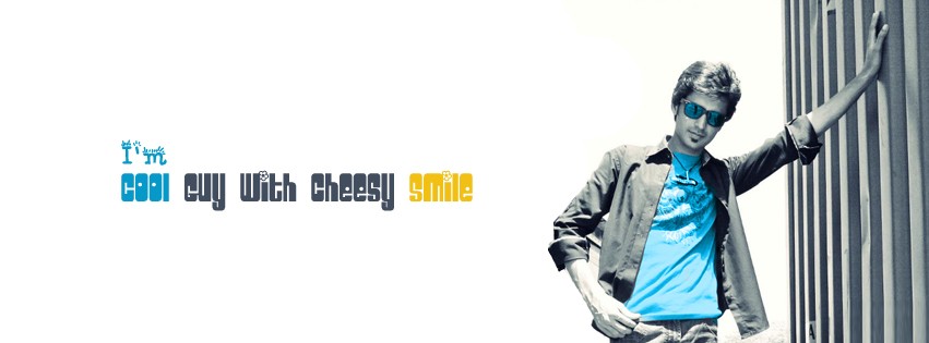 Cool Guy With Cheesy Smile Name Cover For Facebook