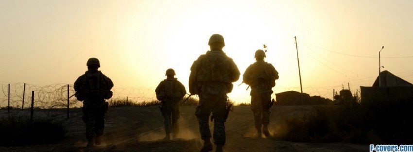 soldiers walking distance facebook cover timeline banner for fb